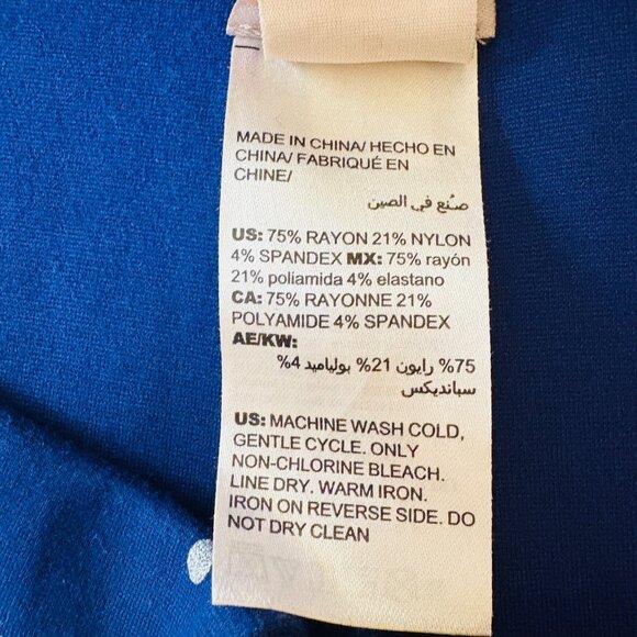 Chico’s 3 (16/XL) Navy Blue Polka Dot Leggings Stretch Pull On Slim Ankle Pants - Picture 12 of 15